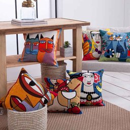 Capa de Almofada Felina 0.45x0.45 Jolitex - 2