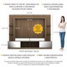 Estante TV 65" Portas c/ Espelho Oslo Multimóveis V3390 - 3
