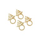 Ver imagem 5 de Kit de 4 Anéis para Guardanapos Árvore de Natal Dourado