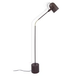 Luminária de Piso Abajur Chão Articulada Nelle Marrom Cortem - 1