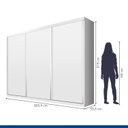 Ver imagem 6 de Guarda Roupa Casal Premium Pearl 205,9cm 3 Portas 4 Gavetas Espresso Móveis Branco