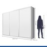 Guarda Roupa Casal Premium Pearl 205,9cm 3 Portas 4 Gavetas Espresso Móveis Branco - 6