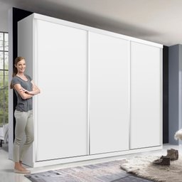 Guarda Roupa Casal Premium Pearl 205,9cm 3 Portas 4 Gavetas Espresso Móveis Branco - 8