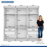Guarda Roupa Casal Premium Pearl 205,9cm 3 Portas 4 Gavetas Espresso Móveis Branco - 7