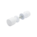 Ver imagem 2 de Puxador Duplo para Box Zamac Branco Brilhante 16mm 10 Peças