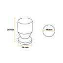 Ver imagem 4 de Puxador Duplo para Box Zamac Branco Brilhante 16mm 10 Peças