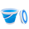 Balde Retrátil 5 Litros Flexível Dobrável Silicone Com Alça:Azul - 1
