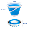 Balde Retrátil 5 Litros Flexível Dobrável Silicone Com Alça:Azul - 2