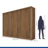Guarda Roupa Casal Premium Pearl 205,9cm 3 Portas 4 Gavetas Espresso Móveis - 6