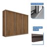 Guarda Roupa Casal Premium Pearl 205,9cm 3 Portas 4 Gavetas Espresso Móveis - 3