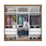 Guarda Roupa Casal Premium Pearl 205,9cm 3 Portas 4 Gavetas Espresso Móveis - 10