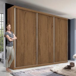 Guarda Roupa Casal Premium Pearl 205,9cm 3 Portas 4 Gavetas Espresso Móveis - 8