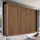 Ver imagem 1 de Guarda Roupa Casal Premium Pearl 205,9cm 3 Portas 4 Gavetas Yescasa Marrom/Freijó