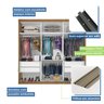 Guarda Roupa Casal Premium Pearl 205,9cm 3 Portas 4 Gavetas Espresso Móveis - 5