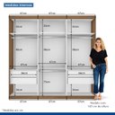 Ver imagem 7 de Guarda Roupa Casal Premium Pearl 205,9cm 3 Portas 4 Gavetas Espresso Móveis