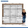 Guarda Roupa Casal Premium Pearl 205,9cm 3 Portas 4 Gavetas Espresso Móveis - 7
