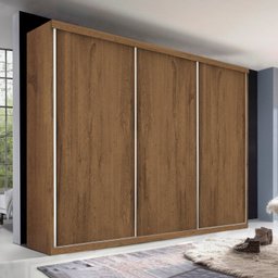 Guarda Roupa Casal Premium Pearl 205,9cm 3 Portas 4 Gavetas Espresso Móveis - 2