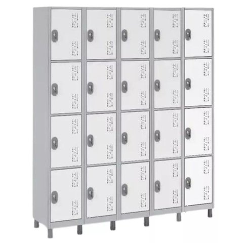 Guarda Volumes de Aço 20 Portas Pratico para Academias:branco