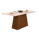 Ver imagem 2 de Sala de Jantar Completa Dulce Tampo Madeirado C- Vidro Reto 180x90cm e 6 Cadeiras Zoe Freijo-off