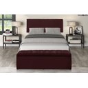 Ver imagem 2 de Kit Cabeceira e Calçadeira Vitoria 120 cm Suede Bordô