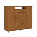 Ver imagem 2 de Cômoda Sapateira Versátil 2 Portas 4 Gavetas