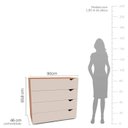 Ver imagem 2 de Cômoda Organizadora 90cm com 4 Gavetas 240823 Linha Porto Politorno
