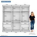 Ver imagem 7 de Guarda Roupa Casal Premium Sky 205,9cm com Espelho 3 Portas 4 Gavetas Yescasa Branco