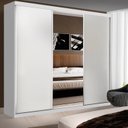 Ver imagem 1 de Guarda Roupa Casal Premium Sky 205,9cm com Espelho 3 Portas 4 Gavetas Yescasa Branco