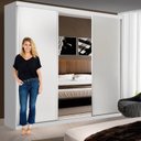 Ver mais imagens de Guarda Roupa Casal Premium Sky 205,9cm com Espelho 3 Portas 4 Gavetas Yescasa Branco