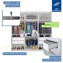 Ver imagem 4 de Guarda Roupa Casal Premium Sky 205,9cm com Espelho 3 Portas 4 Gavetas Espresso Móveis    