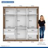 Guarda Roupa Casal Premium Sky 205,9cm com com Espelho 3 Portas 4 Gavetas Espresso      - 7