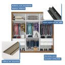 Ver imagem 5 de Guarda Roupa Casal Premium Sky 205,9cm com com Espelho 3 Portas 4 Gavetas Espresso     
