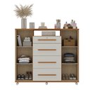 Ver imagem 4 de Cômoda Sapateira Versátil 2 Portas 4 Gavetas