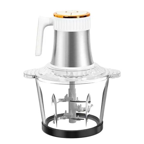 Mini Processador Moedor de Carne Eletrico 4 Laminas 3 Litros Tritura Legume Verdura Alimento Especia