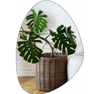 Espelho Decorativo Orgânico 70cmx50cm E02, Moderno Luxo Sala Quarto Banheiro