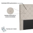 Ver imagem 3 de Cabeceira Tania Cama Box Casal 140Cm Suede Cinza