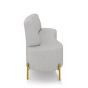 Ver imagem 6 de Sofá 2 Lugares Living 135cm Pé Ferro Dourado Maraú Linho Cinza K01 - D'Rossi