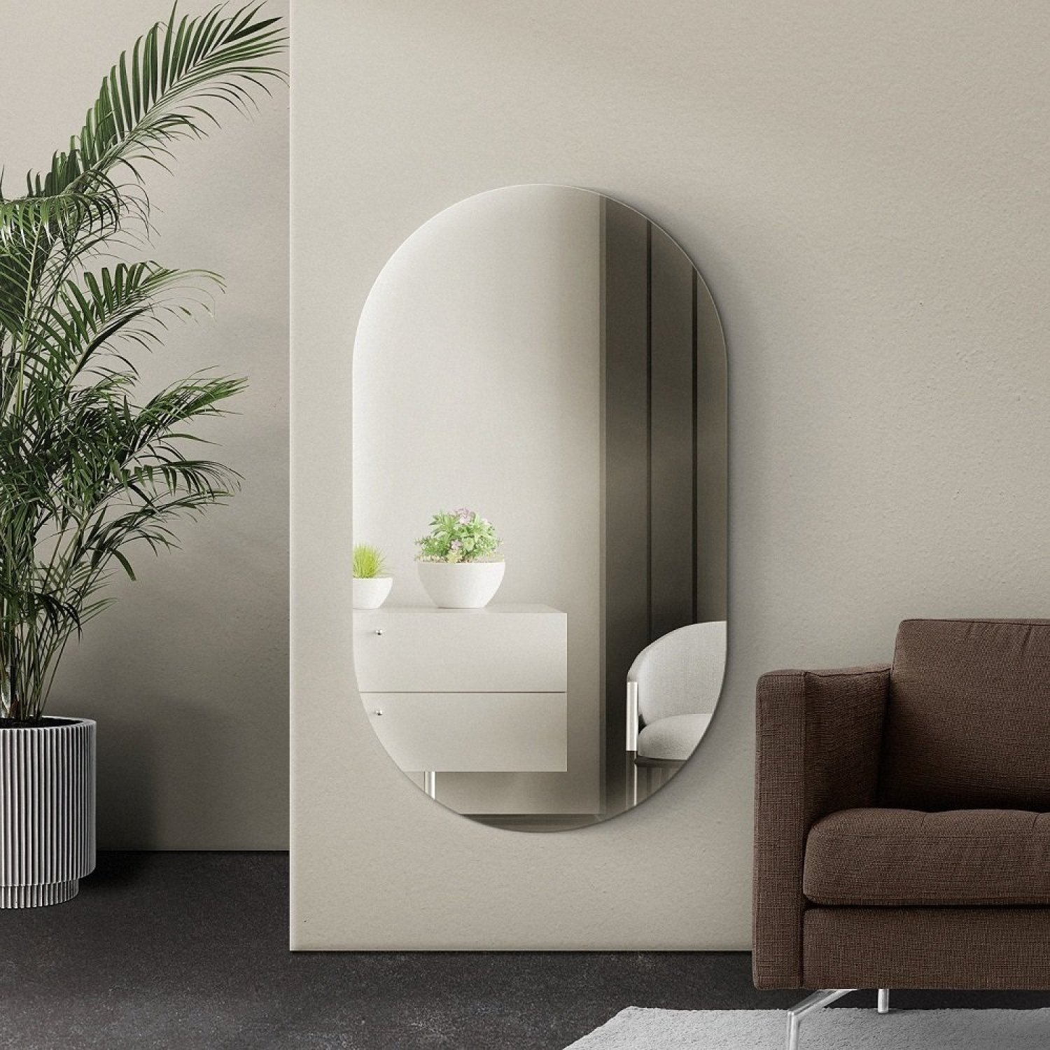 Espelho Decorativo Orgânico 90cmx50cm E07, Moderno Luxo Sala Quarto Banheiro