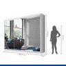 Guarda Roupa Casal Premium Elle 205,9cm com Espelho 3 Portas 4 Gavetas Espresso Móveis     - 6