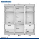 Ver imagem 7 de Guarda Roupa Casal Premium Elle 205,9cm com Espelho 3 Portas 4 Gavetas Yescasa Branco