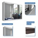 Ver imagem 3 de Guarda Roupa Casal Premium Elle 205,9cm com Espelho 3 Portas 4 Gavetas Yescasa Branco