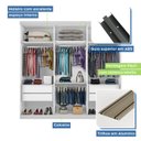 Ver imagem 5 de Guarda Roupa Casal Premium Elle 205,9cm com Espelho 3 Portas 4 Gavetas Espresso Móveis    