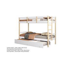 Treliche Juvenil Solteiro Soft Madeira e Mdf Casatema - 8