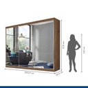 Ver imagem 6 de Guarda Roupa Casal Premium Elle 205,9cm com Espelho 3 Portas 4 Gavetas Espresso Móveis
