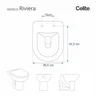 Assento Sanitário em MDF Riviera Branco para bacia Celite - 3