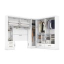 Ver imagem 7 de Quarto Modulado Casal Completo 4 Peças 5 Portas 4 Gavetas com Maleiro Smart Plus Yescasa Branco