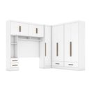 Ver imagem 3 de Quarto Modulado Casal Completo 4 Peças 5 Portas 4 Gavetas com Maleiro Smart Plus Yescasa Branco