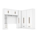 Ver imagem 3 de Quarto Modulado Casal Completo 4 Peças 5 Portas 4 Gavetas com Maleiro Smart Plus Yescasa Branco