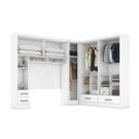 Ver imagem 5 de Quarto Modulado Casal Completo 4 Peças 5 Portas 4 Gavetas com Maleiro Smart Plus Yescasa Branco