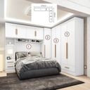 Ver imagem 2 de Quarto Modulado Casal Completo 4 Peças 5 Portas 4 Gavetas com Maleiro Smart Plus Yescasa Branco